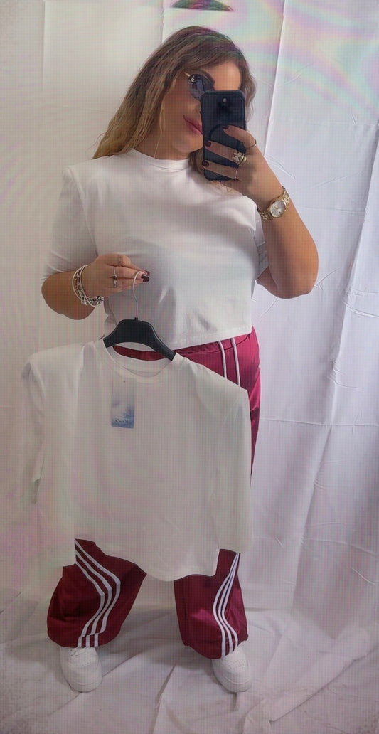 T-SHIRT WHITE SPALLINE IMBOTTITE