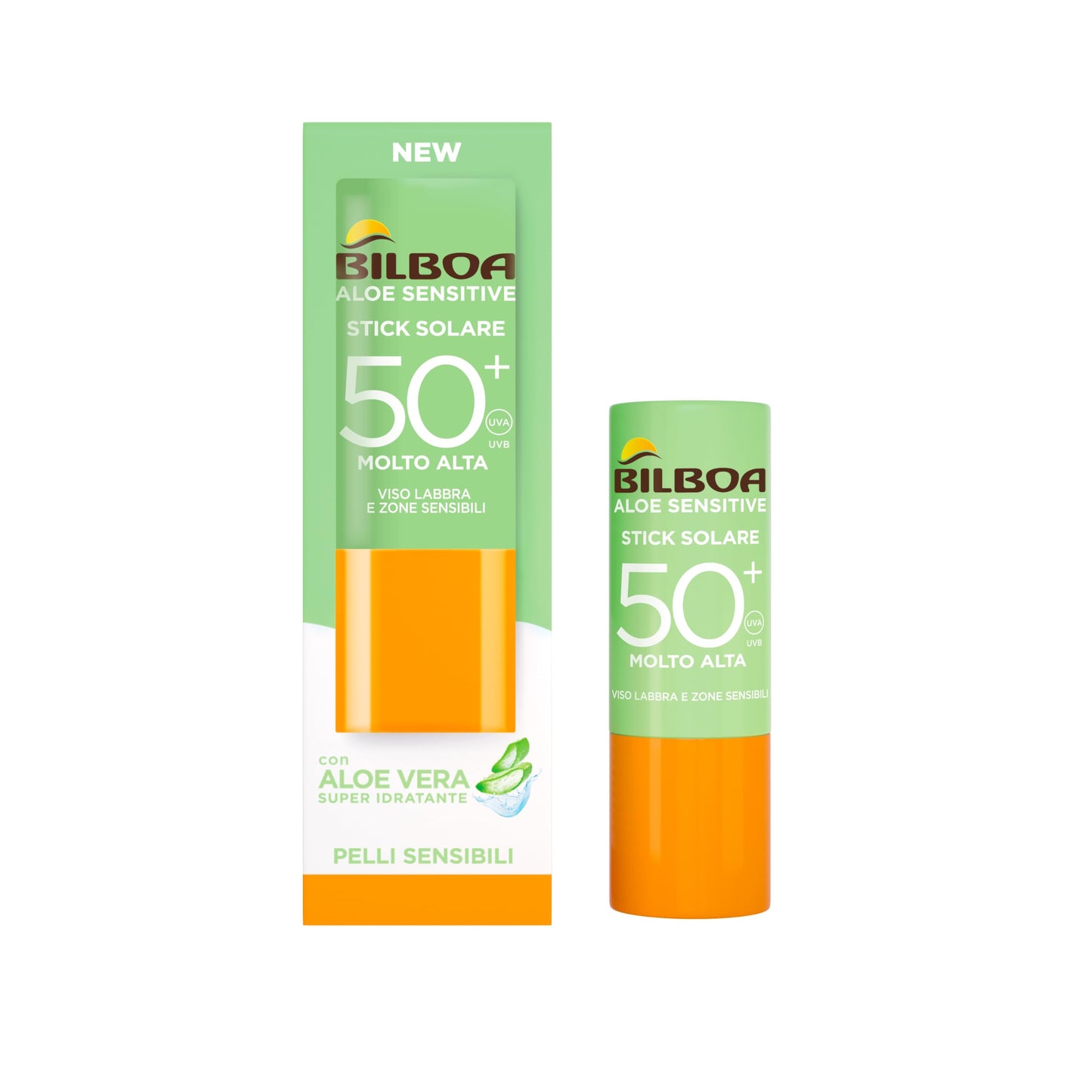 BILBOA ALOE SENSITIVE STICK SOLARE 50+ CON ALOE VERA