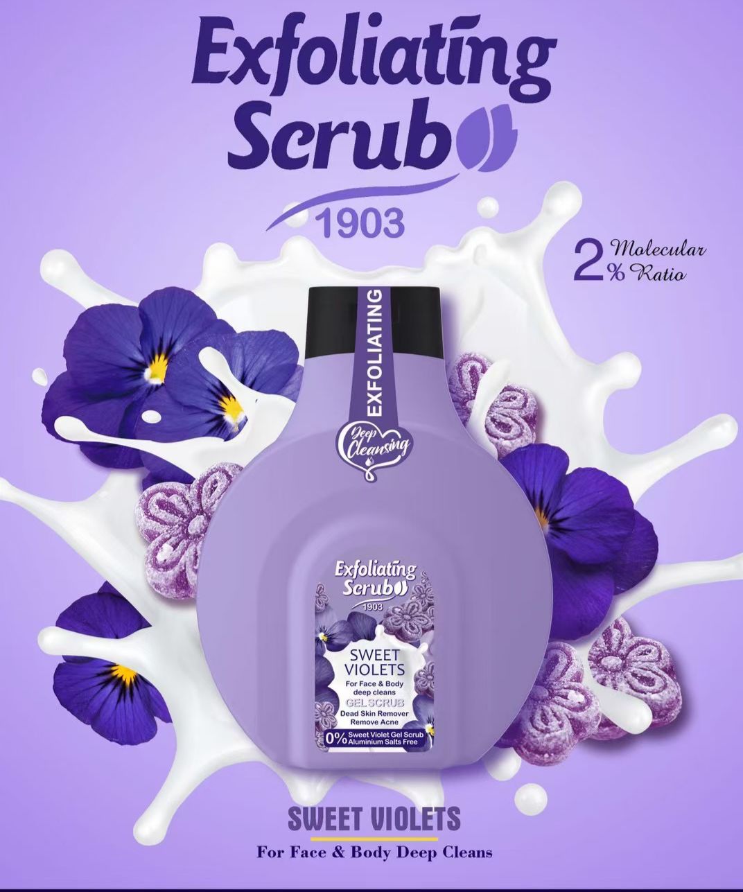 BAGNOSCHIUMA CON SCRUB DUPE TULIPAN NEGRO VIOLE