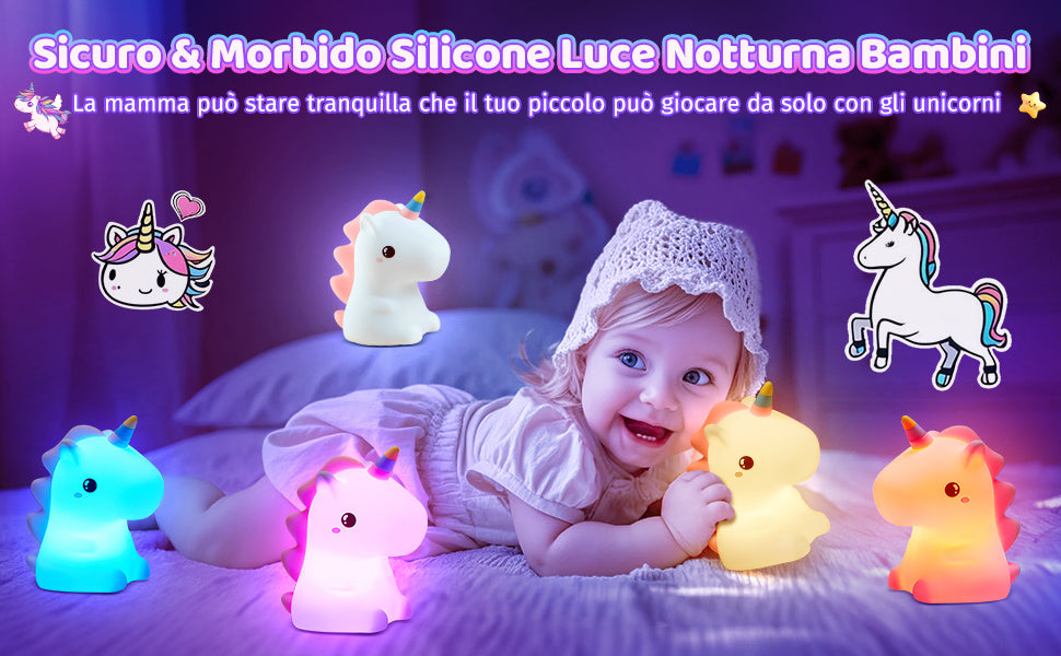 LUCE NOTTURNA MORBIDA CHE CAMBIA COLORE