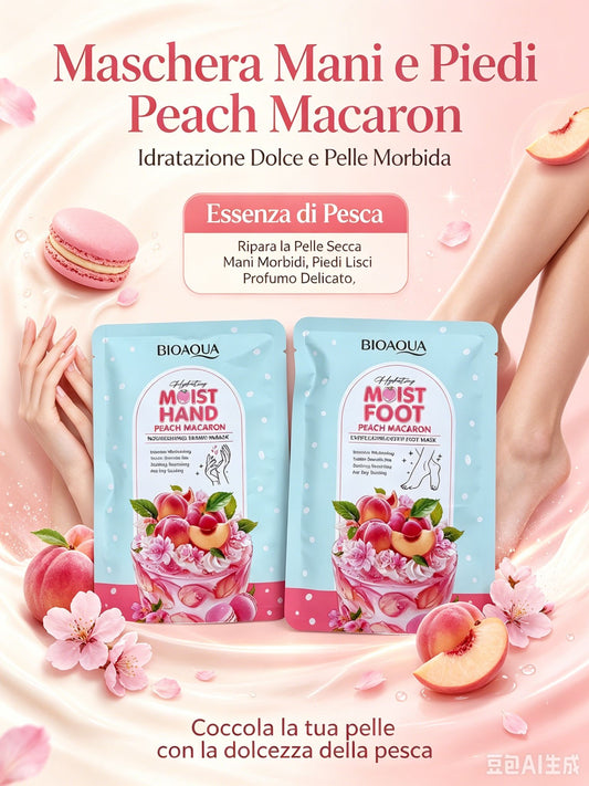 Maschera Mani Macaron Pesca