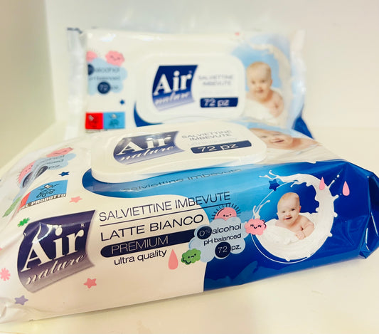 AIR SALVIETTINE LATTE BIANCO 72PZ