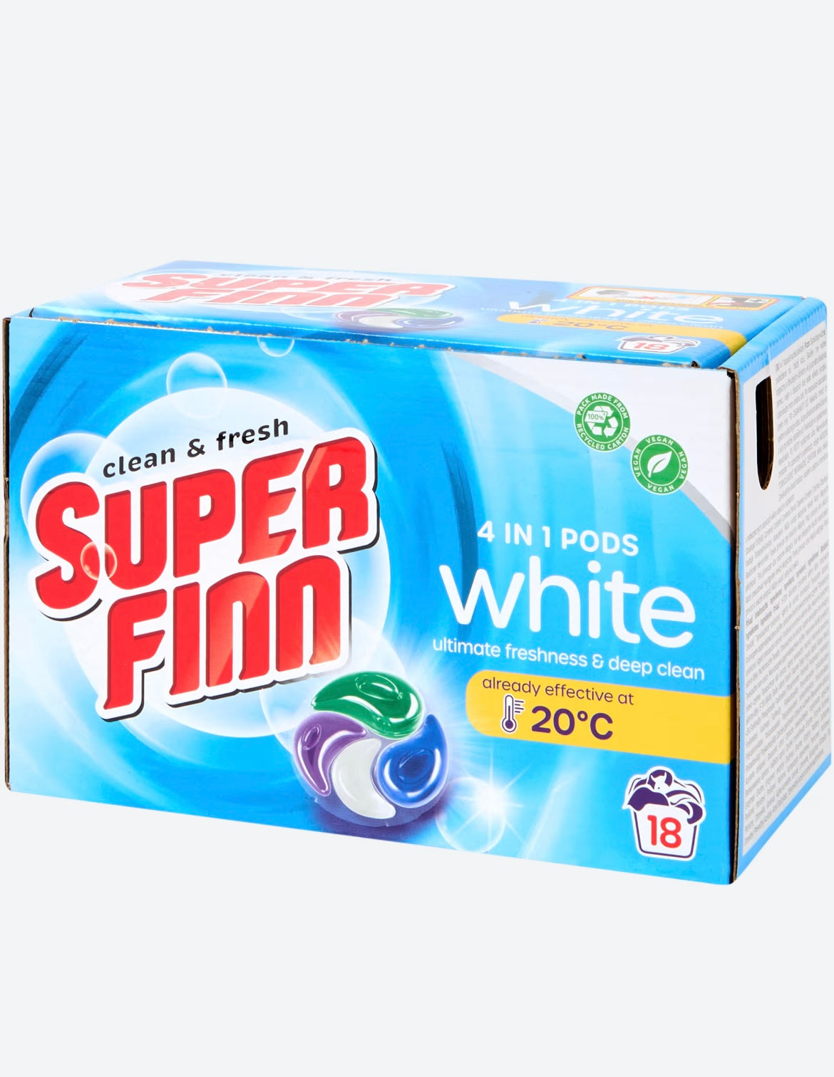 SUPER FINN PODS LAVATRICE 18 LAVAGGI WHITE/COLOUR