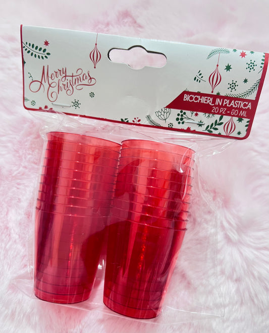 BICCHIERI CAFFÈ RIUTILIZZABILI IN PLASTICA 20pcs