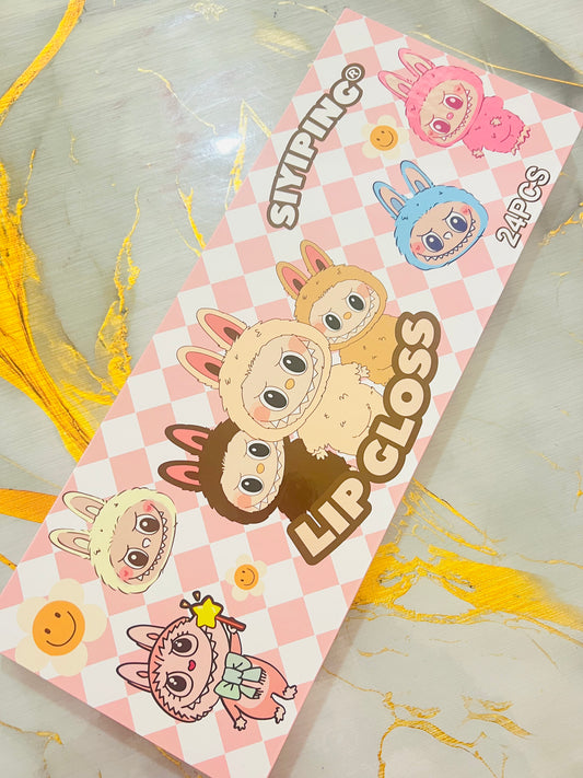 MAXI COFANETTO LABUBU 24 PCS MAKEUP LABBRA (12 matite labbra + 12 tinte)