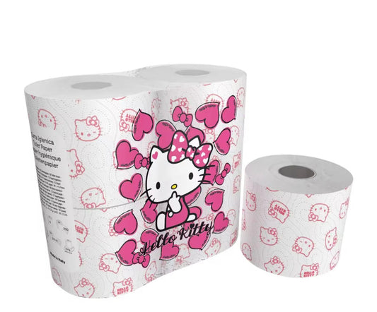 HELLO KITTY - Carta igienica x4