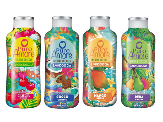 PURO AMORE - Bagnoschiuma Frutti e Coccole - Varie fragranze 650ml