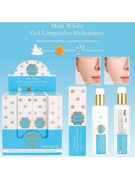 MILK WHITE GEL LATTE DETERGENTE 200ML