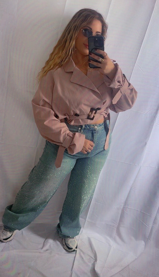 TRENCH CROP PINK