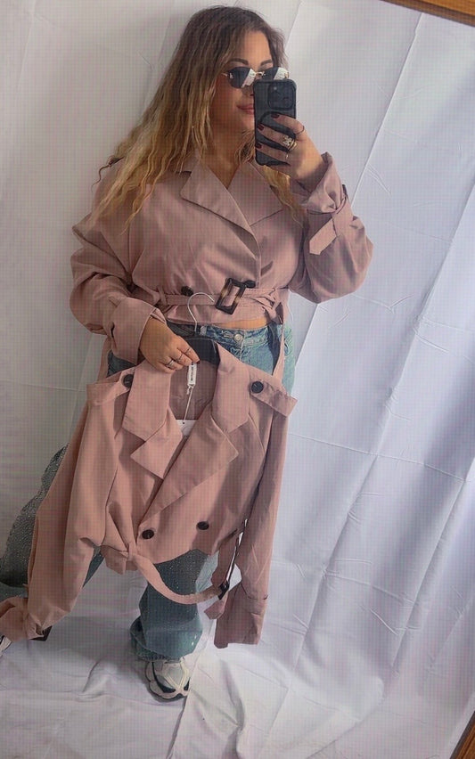TRENCH CROP PINK
