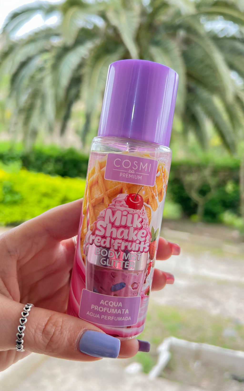 ACQUA PROFUMATA GLITTER MILK SHAKE FRUTTI ROSSI
