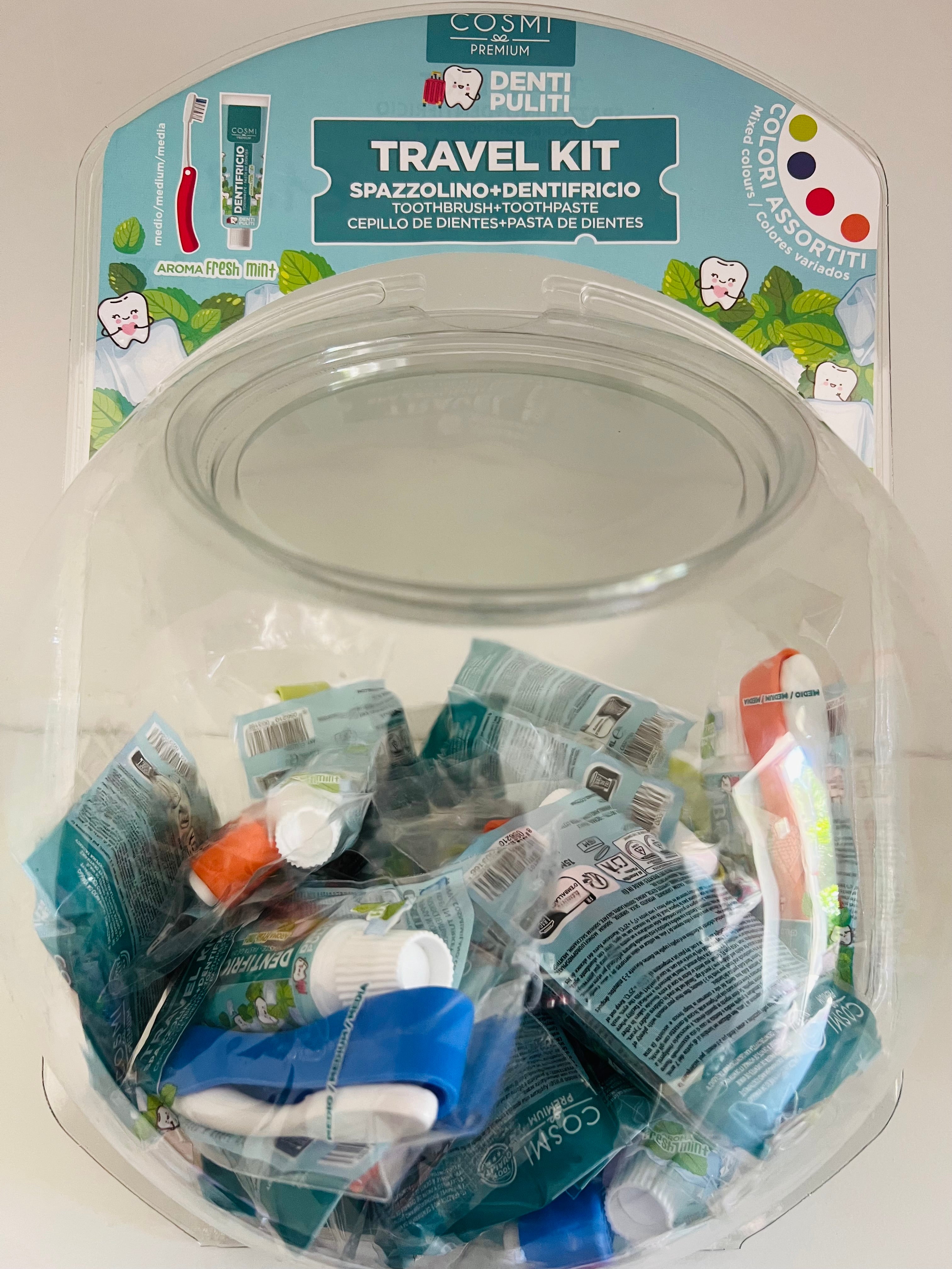 KIT VIAGGIO COSMI DENTIFRICIO E SPAZZOLINO RICHIUDIBILE