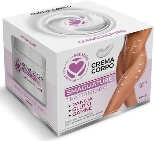 CREMA CORPO SMAGLIATURE SETA BLU