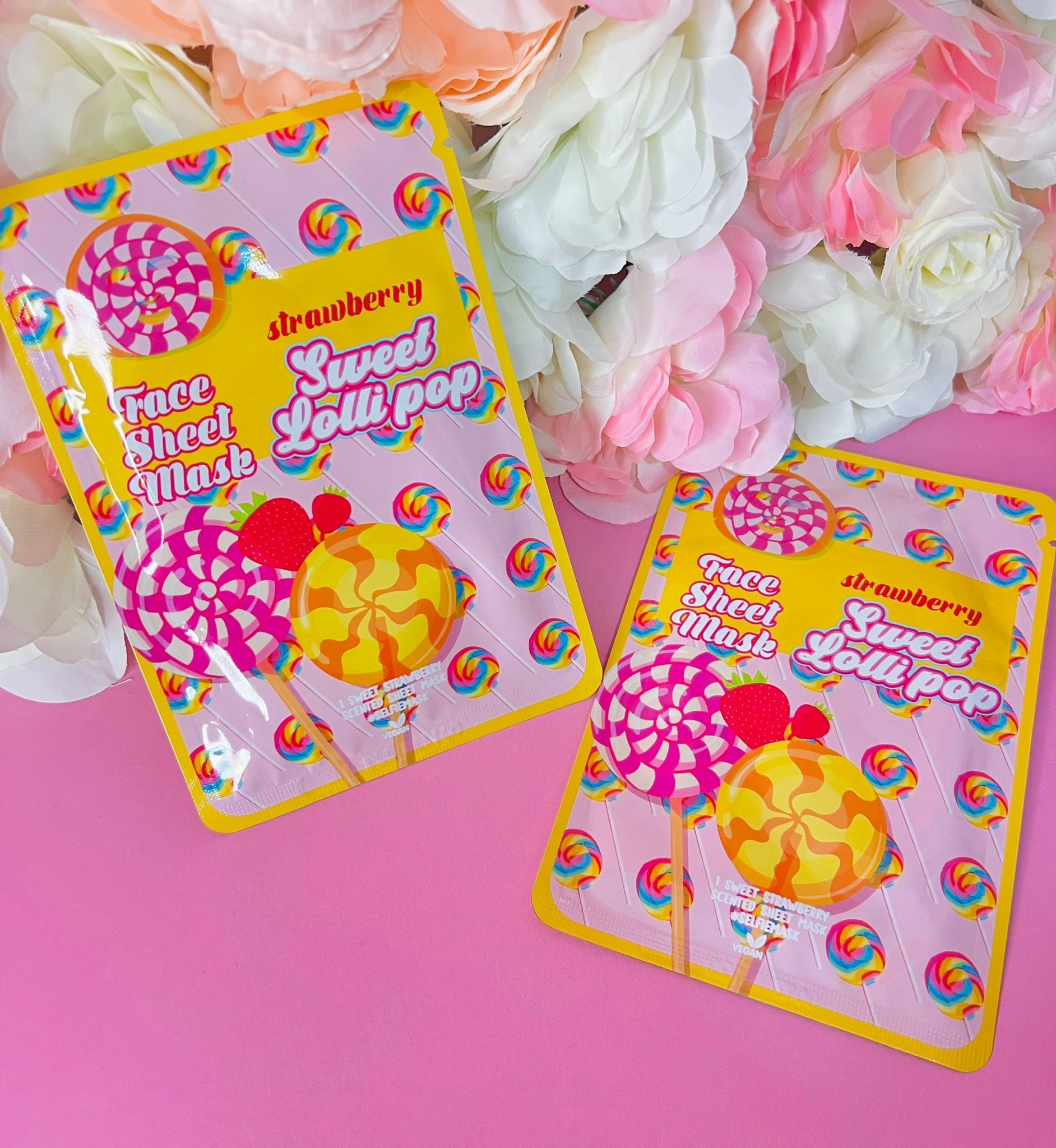 MASCHERA VISO LOLLIPOP FRAGOLA