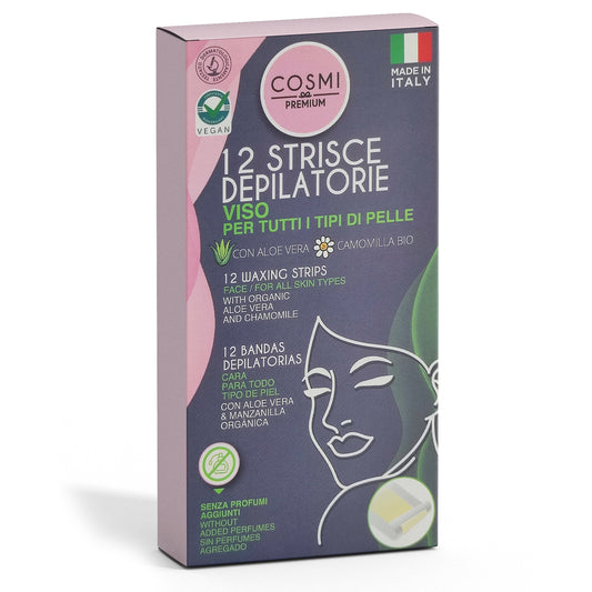 STRISCE DEPILATORIE VISO 12PCS