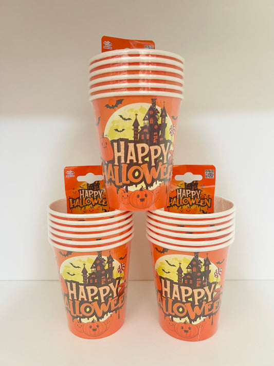 BICCHIERI DI CARTA HAPPY HALLOWEEN 6PCS