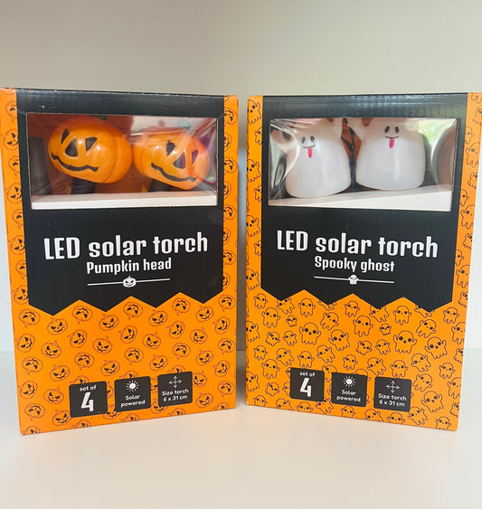 LAMPADE HALLOWEEN PER GIARDINO A LUCE SOLARE 4PCS
