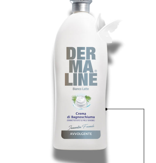 CREMA DI BAGNOSCHIUMA DERMALINE BIANCO LATTE 650ML