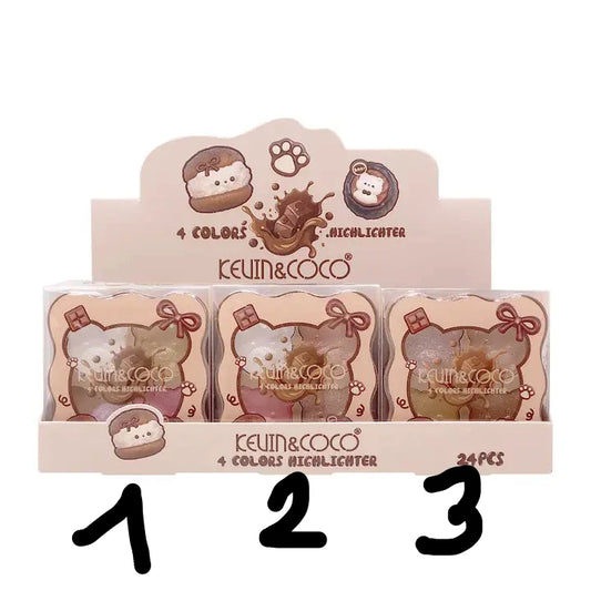 PALETTE KEVIN&COCO 4 ILLUMINANTI CHOCOLATE