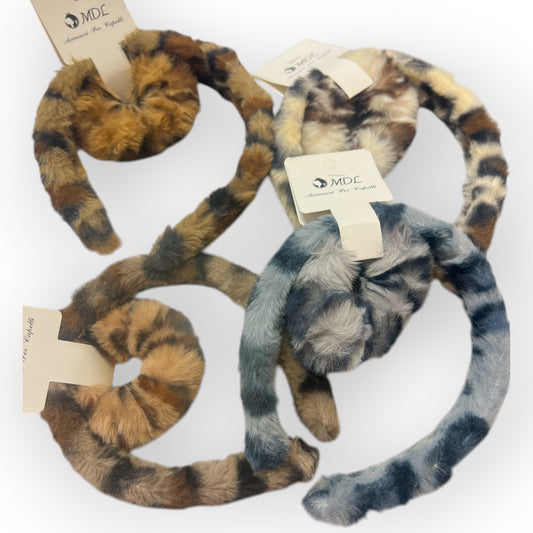 CERCHIETTO + ELASTICO PELUCHE ANIMALIER