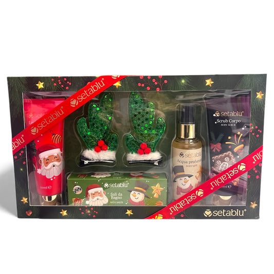 CONFEZIONE REGALO SETA BLU CHRISTMAS